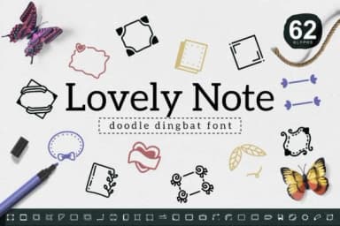 Lovely Note by YandiDesigns — Dingbats Font — thumbnail 1