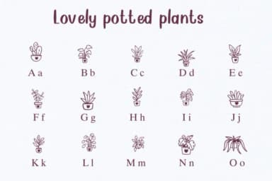 Lovely Potted Plants by Nongyao — Dingbats Font — thumbnail 2