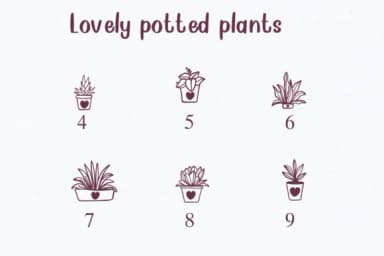 Lovely Potted Plants by Nongyao — Dingbats Font — thumbnail 4