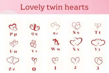 Lovely Twin Hearts by Apiwat Type — Dingbats Font — thumbnail 3