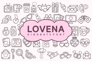 Lovena by Situjuh — Dingbats Font — thumbnail 1