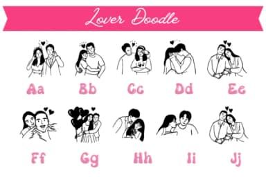 Lover Doodle 1 by Pui Art — Dingbats Font — thumbnail 2