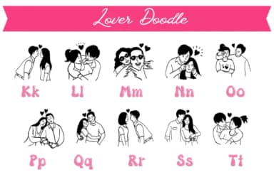 Lover Doodle 1 by Pui Art — Dingbats Font — thumbnail 3