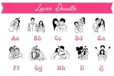 Lover Doodle 2 by Pui Art — Dingbats Font — thumbnail 2