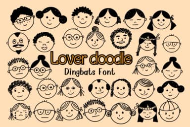 Lover Doodle by Nun Sukhwan — Dingbats Font — thumbnail 1