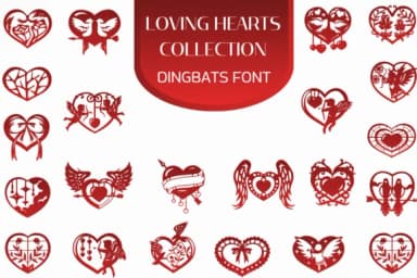 Loving Hearts Collection by Heartcraft Atelier — Dingbats Font — thumbnail 1