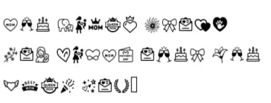 Loving Mama by LUXURY T-SHIRT STORE — Dingbats Font — thumbnail 4