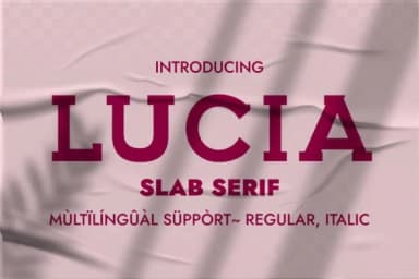 Lucia by Minimalistartstudio — Slab Serif Font — thumbnail 1