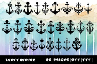 Lucky Anchor by MOMAT THIRTYONE — Dingbats Font — thumbnail 1
