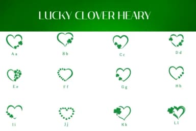 Lucky Clover Hearts by Heartcraft Atelier — Dingbats Font — thumbnail 2