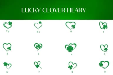 Lucky Clover Hearts by Heartcraft Atelier — Dingbats Font — thumbnail 4