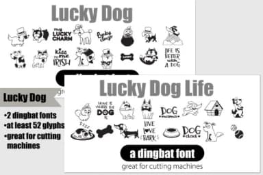 Lucky Dog by Illustration Ink — Dingbats Font — thumbnail 1
