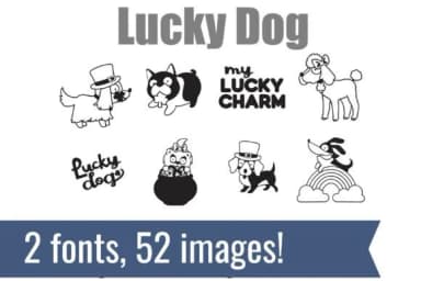 Lucky Dog Dingbats by Illustration Ink — Dingbats Font — thumbnail 1