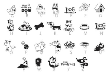 Lucky Dog Dingbats by Illustration Ink — Dingbats Font — thumbnail 3