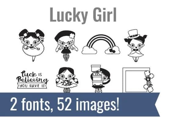 Lucky Girl Dingbats by Illustration Ink — Dingbats Font