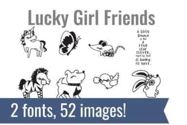 Lucky Girl Dingbats by Illustration Ink — Dingbats Font — thumbnail 2