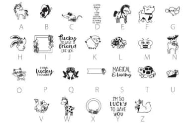 Lucky Girl Dingbats by Illustration Ink — Dingbats Font — thumbnail 3