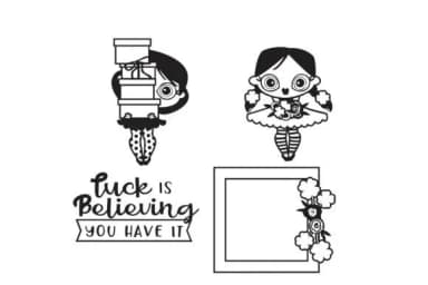 Lucky Girl Dingbats by Illustration Ink — Dingbats Font — thumbnail 6