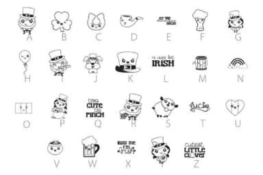 Lucky Kawaii Dingbats by Illustration Ink — Dingbats Font — thumbnail 3