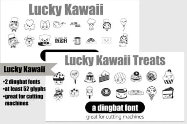 Lucky Kawaii by Illustration Ink — Dingbats Font — thumbnail 1