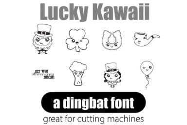 Lucky Kawaii by Illustration Ink — Dingbats Font — thumbnail 2