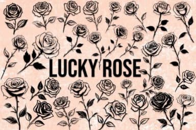 Lucky Rose by MOMAT THIRTYONE — Dingbats Font — thumbnail 1