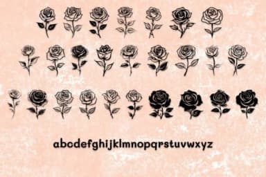 Lucky Rose by MOMAT THIRTYONE — Dingbats Font — thumbnail 2