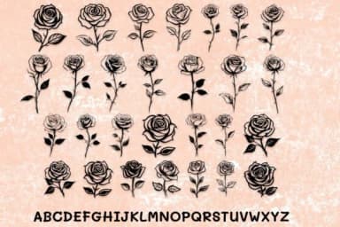 Lucky Rose by MOMAT THIRTYONE — Dingbats Font — thumbnail 4