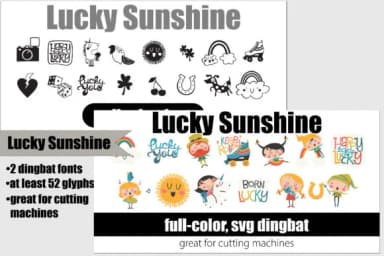Lucky Sunshine by Illustration Ink — Dingbats Font — thumbnail 1
