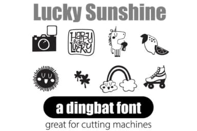 Lucky Sunshine by Illustration Ink — Dingbats Font — thumbnail 2
