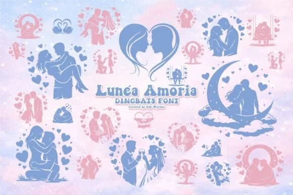 Lunéa Amoria by edywiyonopp — Dingbats Font