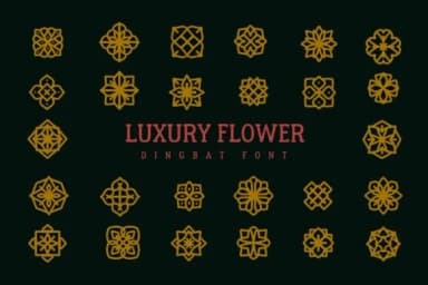 Luxury Flower by Eystore — Dingbats Font — thumbnail 1