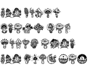 Magic Mushroom by Suphitchaya — Dingbats Font — thumbnail 8