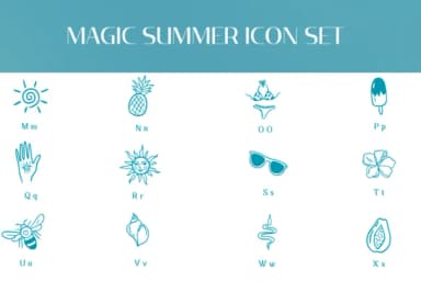 Magic Summer Icon Set by Heartcraft Atelier — Dingbats Font — thumbnail 3