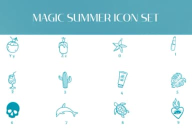 Magic Summer Icon Set by Heartcraft Atelier — Dingbats Font — thumbnail 4