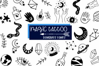 Magic Tattoo by Sirinart — Dingbats Font — thumbnail 1