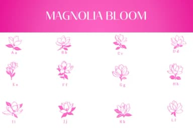 Magnolia Bloom by Heartcraft Atelier — Dingbats Font — thumbnail 2