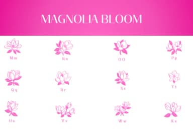 Magnolia Bloom by Heartcraft Atelier — Dingbats Font — thumbnail 3