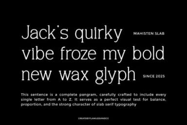 Mahisten by Flawless And Co — Slab Serif Font — thumbnail 6