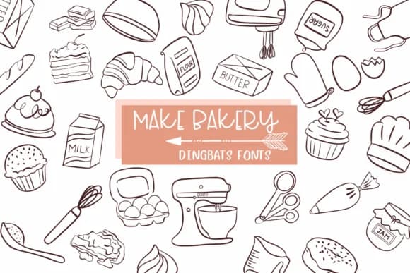 Make Bakery by Sirinart — Dingbats Font