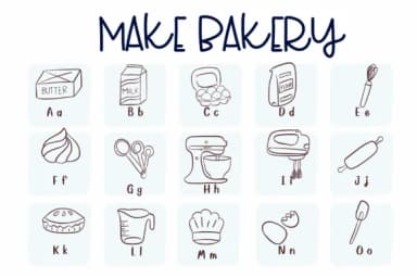 Make Bakery by Sirinart — Dingbats Font — thumbnail 2