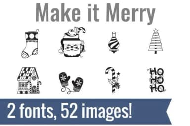 Make It Merry Dingbats by Illustration Ink — Dingbats Font — thumbnail 1