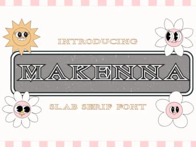 Makenna by Pukka De — Slab Serif Font — thumbnail 1