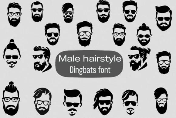 Male Hairstyle by Nongyao — Dingbats Font