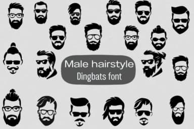 Male Hairstyle by Nongyao — Dingbats Font — thumbnail 1