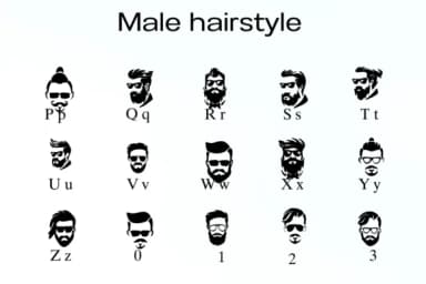 Male Hairstyle by Nongyao — Dingbats Font — thumbnail 3