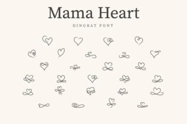 Mama Heart by CraftedType Studio — Dingbats Font — thumbnail 1