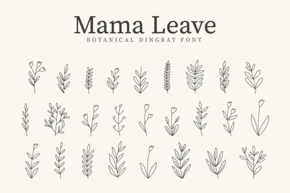 Mama Leave by CraftedType Studio — Dingbats Font