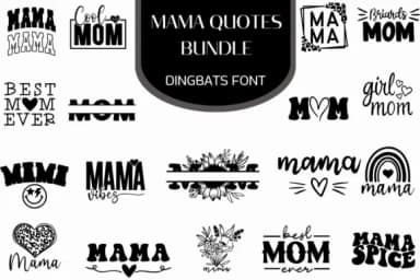 Mama Quotes by Heartcraft Atelier — Dingbats Font — thumbnail 1