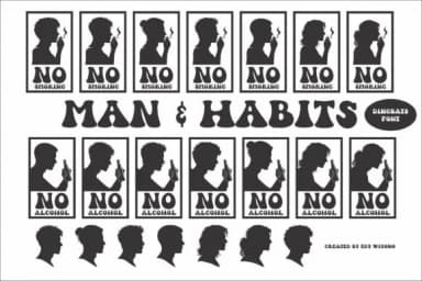 Man &amp; Habits by edywiyonopp — Dingbats Font — thumbnail 1
